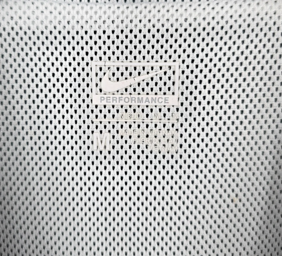 NWOT Nike Performance Black White Medium Mesh Lined Zip Pockets Collared Jacket - Image 4 of 4