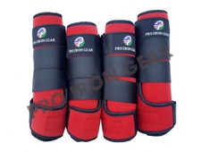 HORSE MEDICINE BRUSHING SUPPORT RED BOOTS EQUESTRIAN 6 COLOR