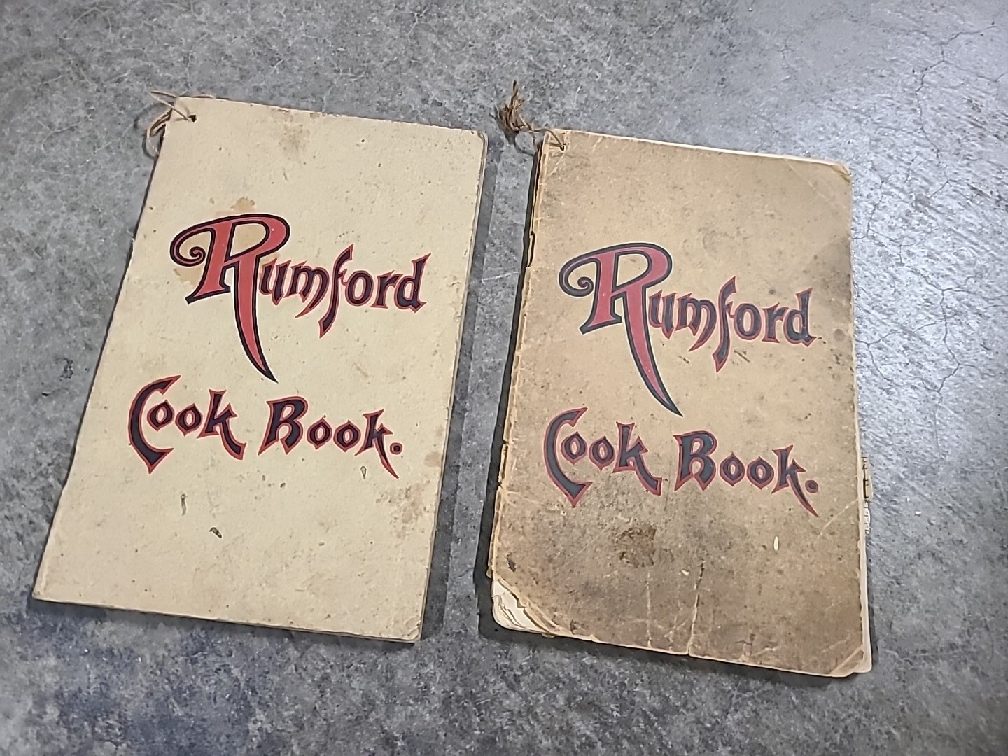 (2) Vintage Rumford Baking Powder Cookbook Fanny Farmer 1900’s