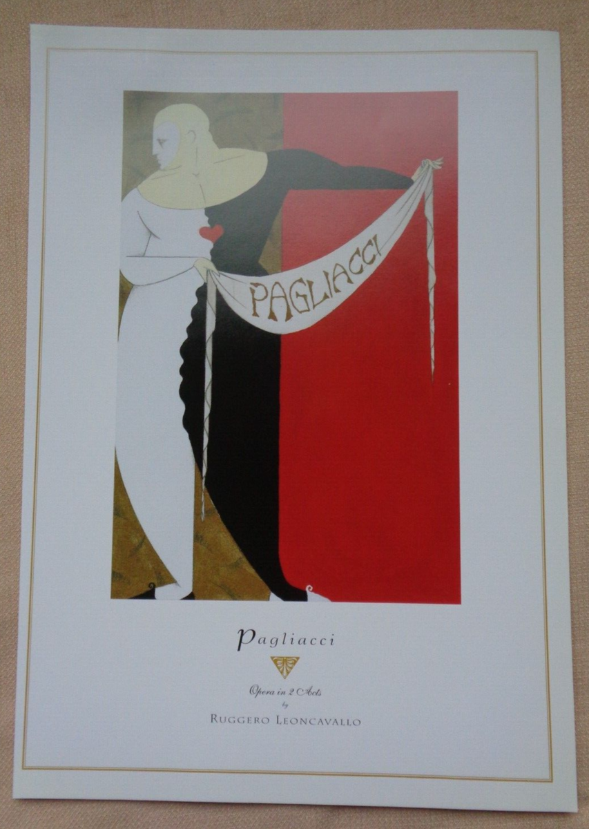 Pagliacci by Ruggero Leoncavallo Opera Music Theatre Play Poster