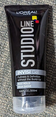 Max Hold L'Oreal Studio Line Hair Gel Invisi High Shine 6.8oz Product Style