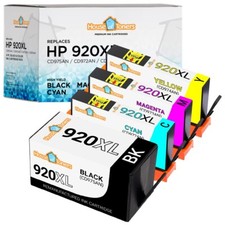 4PK Fits HP 920XL Black Cyan Magenta Yellow Ink Cartridges for HP OfficeJet 6000