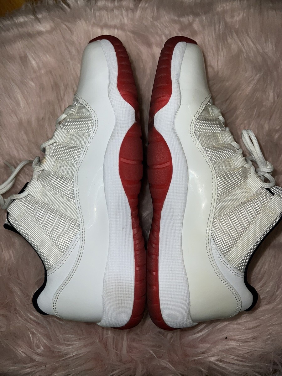 Nike Air Jordan 11 XI Retro Low White Varsity Red Black Cherry