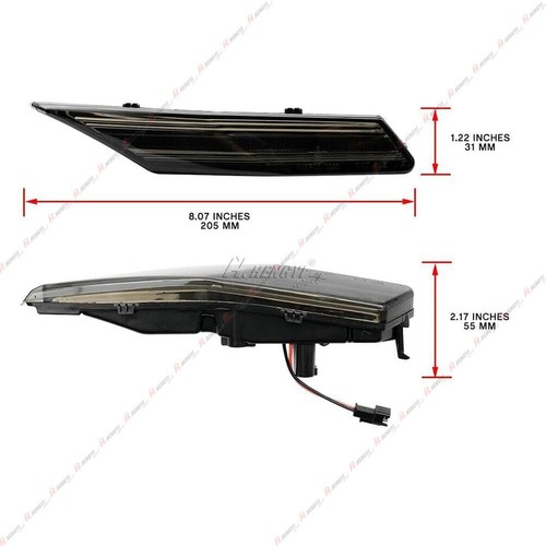 Schwarz Seitenblinker Seitenmarkierungsleuchte für Porsche Taycan 4S 2019-2025 - Picture 7 of 7