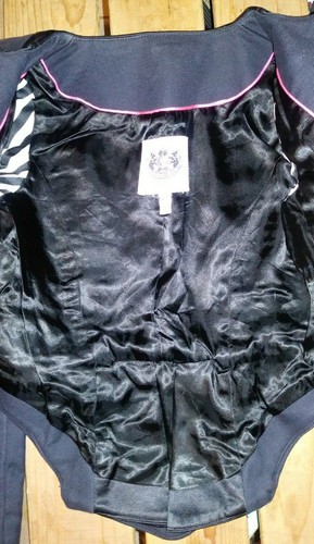Black Formal Tuxedo Jacket Juicy Couture Size 6/7 Magician Drum Major Ringmaster - Picture 8 of 10
