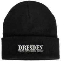 MüTze Dresden You Ll Never Walk Alone Schwarz Beanie WintermüTze Ostdeutschland