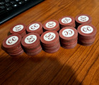 Lot 100 Rd CC CARSON CITY Casino Vintage Gambling poker chip Monogram Crest Seal — photo 4
