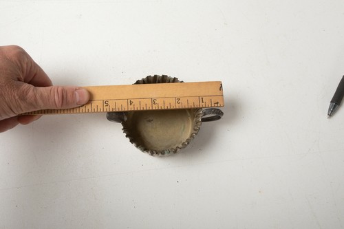 Silver Plate Fluted Edge Creamer Pitcher Ladle (A2L)Ornate Coffee Unmarked Brass - Picture 9 of 9