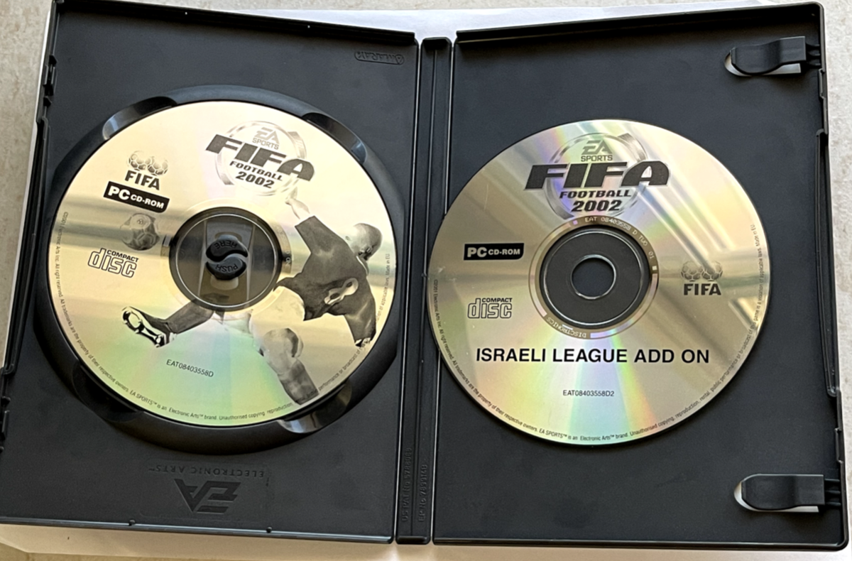 FIFA Football 2002 - ISRAEL Edition PC Hebrew cover Very rare 2 cd