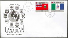 🍁Canada #825/832    PROVINCIAL FLAGS     Fine Used  1979  Special Event Cachet