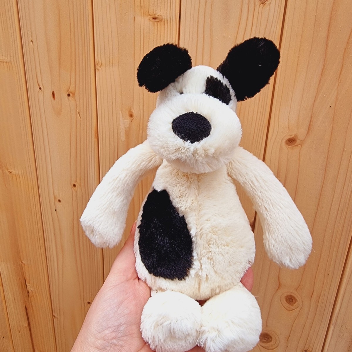 Jellycat Bashful Mutt Black Cream Puppy Dog Soft Toy . SOLD OUT