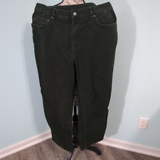 VTG Ralph Lauren Lauren Jeans Co Womens Green Velvet Wide Leg Pants sz 14