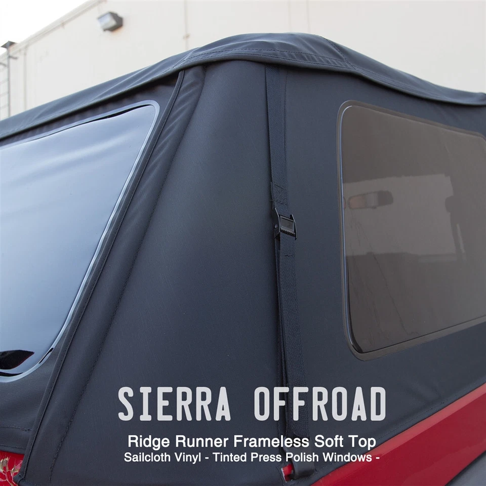 Jeep Wrangler 4 DR JK Frameless Top, 2007-2018, Tinted Windows, Black Sailcloth - Изображение 2 из 4