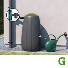 BEBOP 2in1 Regentonne 200 l mit Regensammler Pro, Auslaufhahn, Gartenschlauch