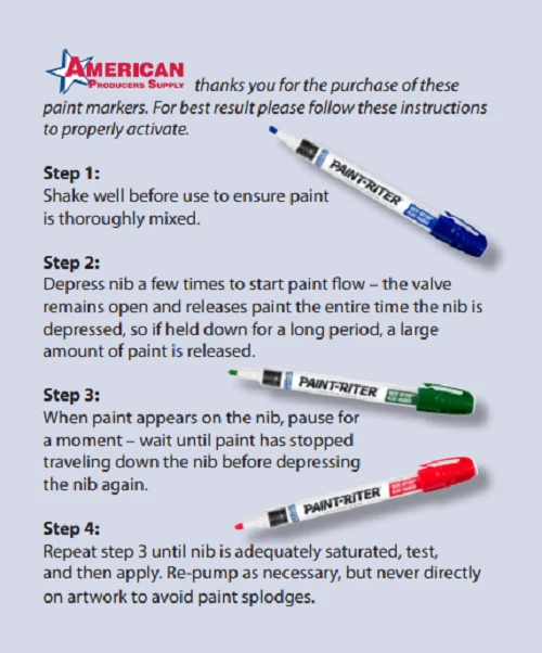 Markal Paint-Riter Valve Action Paint Markers Box of 12EA * You Choose Color *  - Image 2 of 2