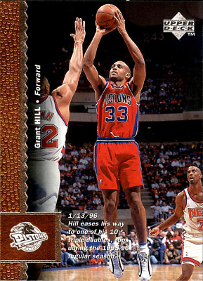 1996-97 Upper Deck Grant Hill #34 Detroit Pistons NBA HOF