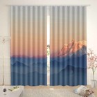 Blue Surprise Orange 3D Curtain Blockout Photo Printing Curtains Drape Fabric