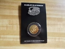 HARLEY RARE 100TH ANNIVERSARY JUNEAU AVENUE COIN & PIN SET MADE IN USA