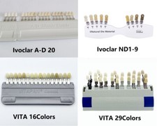 1Kiti Dental Teeth Shade Guide Bleach Abutment 9/16/20/29 Colors Chart Porcelain