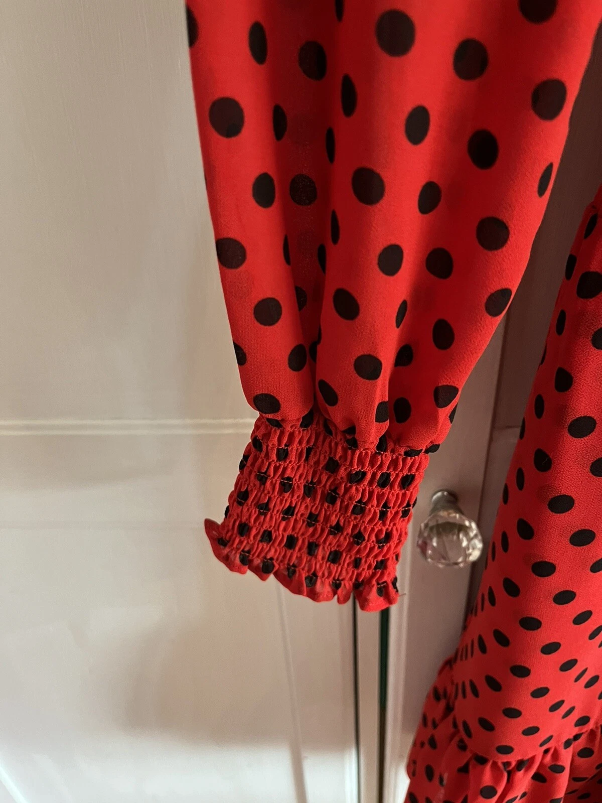 Abito Michael Kors taglia media rosso e con pois neri abito donna