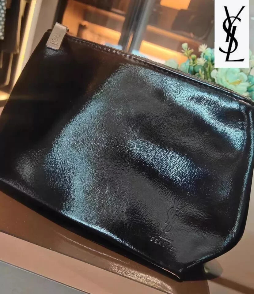 Yves Saint Laurent YSL Beaute borsa cosmetica trucco toilette borsa da viaggio nera