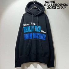 20SS sacai BIG LEBOWSKI HOODIE Black