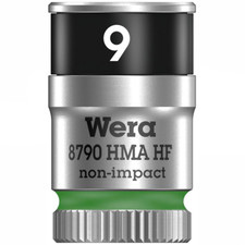 Wera 05003724001 8790 HMA HF Zyklop socket w/ 1/4" Drive, 9mm Hex Head