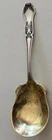 Antique 1909 International La Rochelle  9” Serving Salad Spoon Gold Wash NO MONO