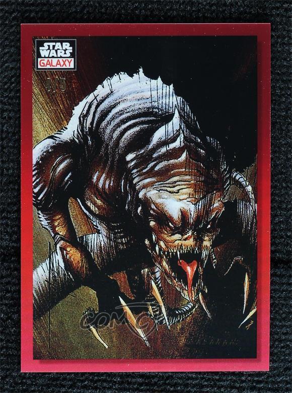 2023 Topps Chrome Star Wars Galaxy Red Refractor 4/5 Rancor Ravenous #19 g1x
