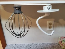 Kitchen Aid Mixing Attachments Holder/Hanger Dual Hook (Set of 2) - Organizing