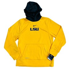 Nike Louisiana State LSU Tigers Gold Purple Hoodie Size Youth Medium 10-12