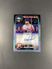 2024 Topps Chrome Logofractor #RCA-JM J.P. Martinez RC Refractor Auto ATL Braves