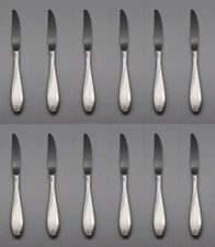 Oneida Stainless Flatware - SATIN CAMBER -  Dinner Knives - Set of Twelve - USA