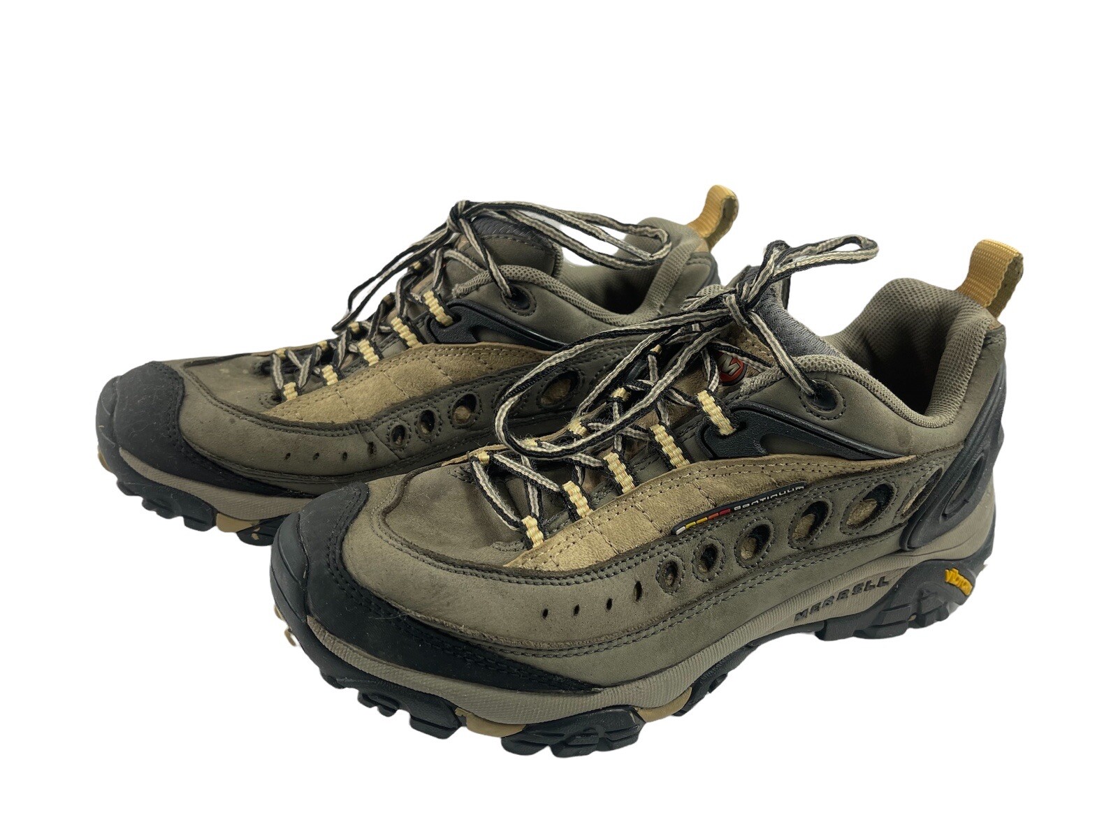 Merrell Pulse II scarpe da donna grigio talpa 9M pelle impermeabili escursionismo trail scarponi