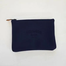 Hermes Clutch bag polyamide navy accessory case Truth Flat MM