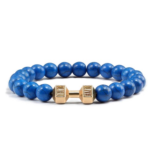 Gym Dumbbells Beads Bracelet Natural Stone Barbell Energy Weights Bracelets for - Picture 87 of 123