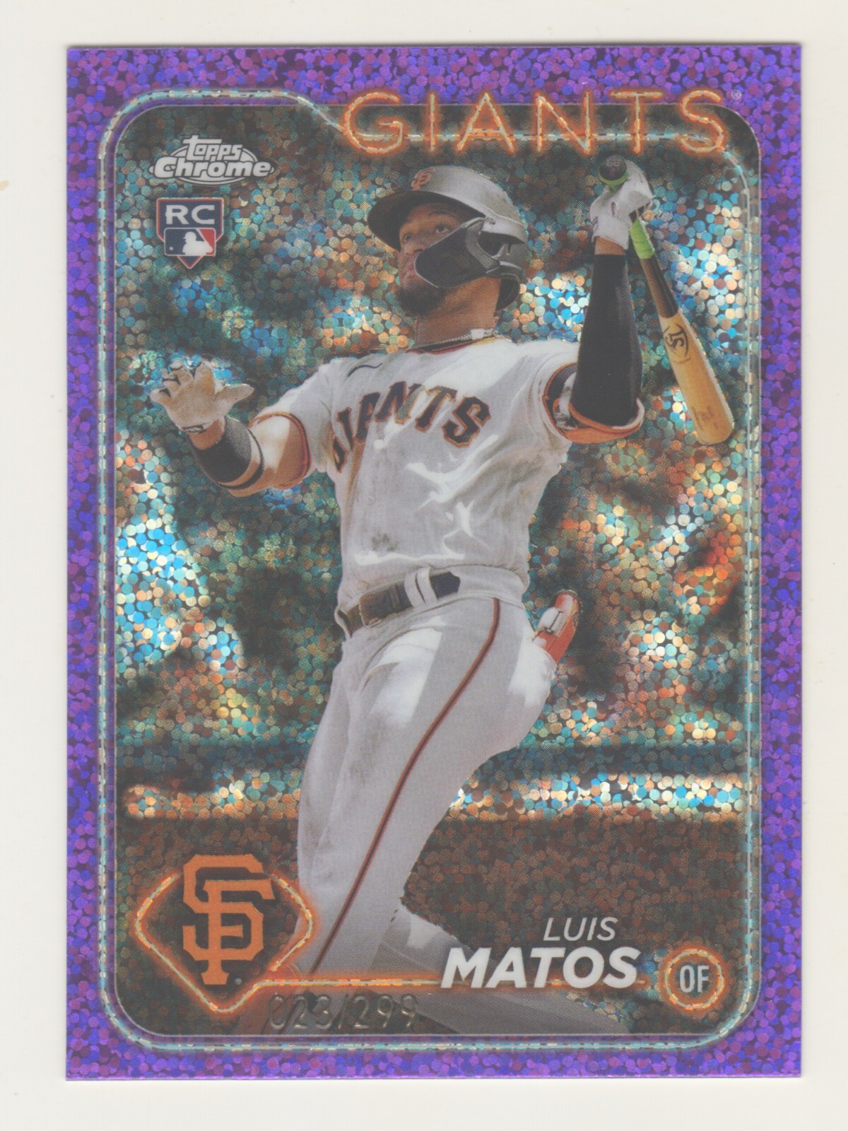 2024 Topps Chrome PURPLE SPECKLE REFRACTOR #270 LUIS MATOS RC Rookie 23/299