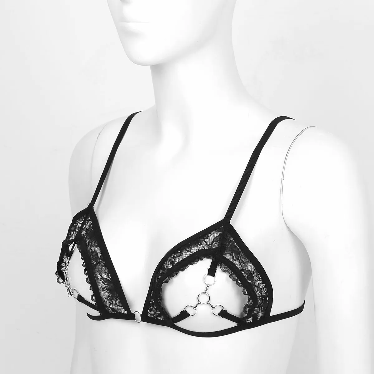 Women Bras Lingerie Sexy Lace Bralette Bra See Through Open Cups