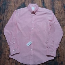 Brooks Brothers 1818 Regent Fit Button Down Long Sleeve 14.5 -2/3 NWT Red Stripe