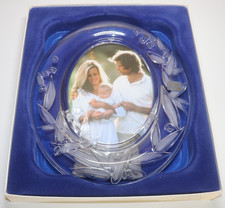 Mikasa Crystal Cherish Oval Picture Frame 11 Half SA 302 829 With Original Box