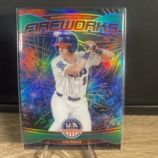 2025 Panini Stars & Stripes- Ace Reese Fireworks Green Prizm (RC) #7