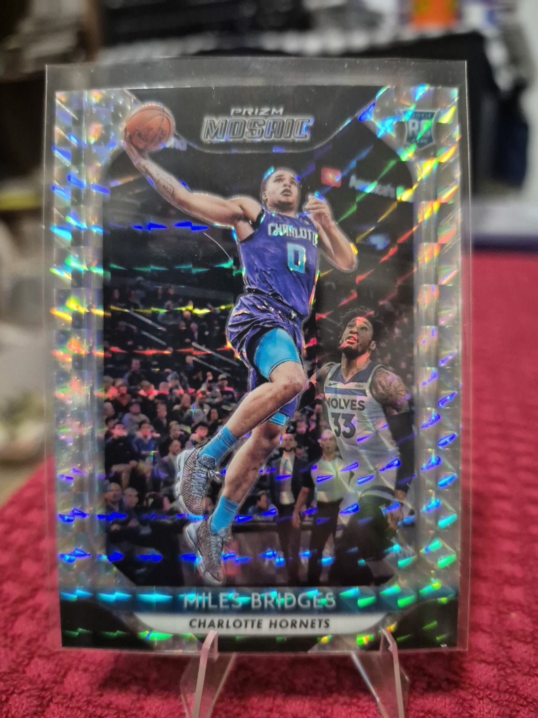 2018-19 Panini Mosaic Miles Bridges RC Silver Prizm #76 NBA Rookie Card