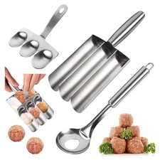 Stainless Steel Kitchen Triple Meatball Maker With Meatball Sub