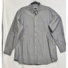 Tommy Hilfiger Ithaca Striped Button Down Dress Shirt Mens 16 L