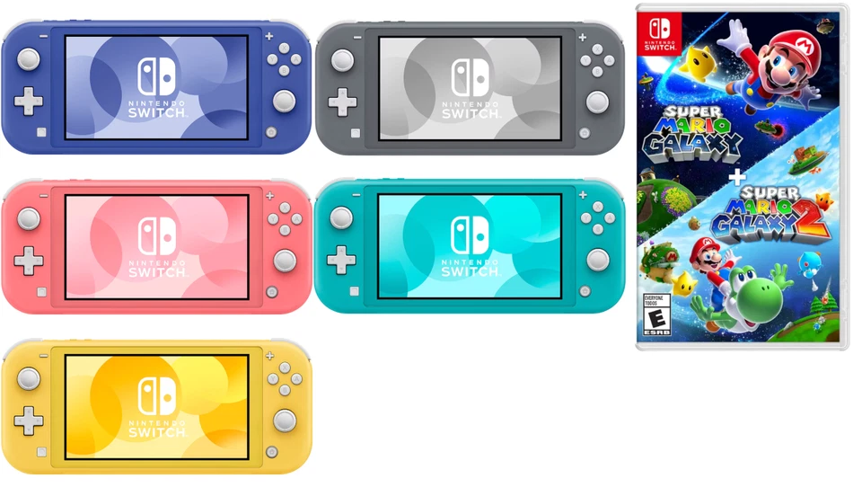 NUEVA Consola Nintendo Switch Lite + Super Mario Galaxy y Galaxy 2 🌠 Paquete de Juego