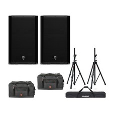 Electro-Voice ZLX-15P G2 Powered Speaker Pair With Bags and Stands