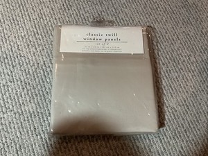 Pier 1 Window  2 Panel Curtain Classic Twill  Length 84" New