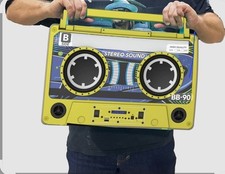 BUMPBOXX Remixx Highlighter Yellow Bluetooth Boombox Speaker 170w Microphone
