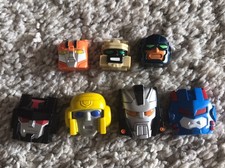 Lot Of 7 Vtg Transformers Heads Blocks Lego M...