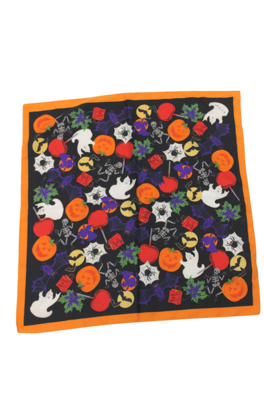 Echo Womens Scary Holiday Print Square Scarf Multicolor Size 38X38"